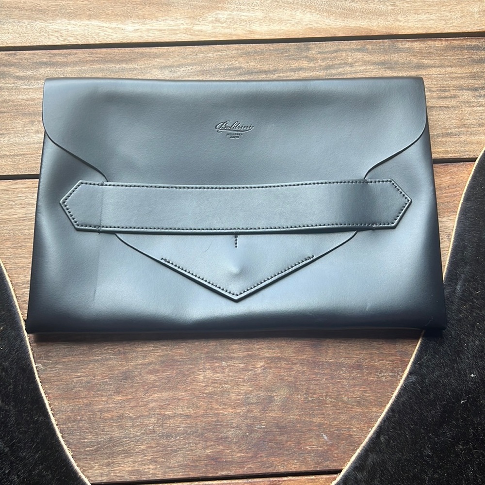 Boldrini Selleria oversized clutch / case black leather